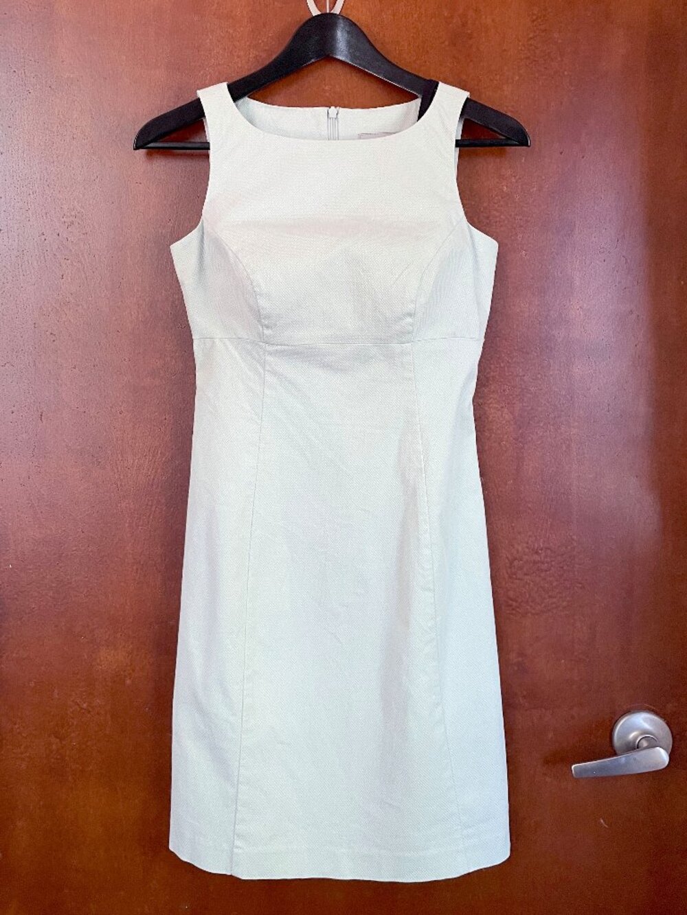 Warehouse (UK brand) light aqua mint fitted sheath dress (Size 2)